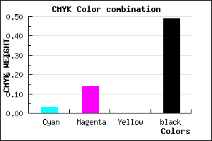 #7D6F81 color CMYK mixer