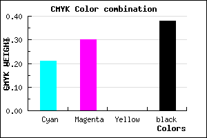 #7D6F9F color CMYK mixer