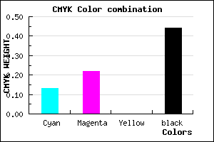 #7D7090 color CMYK mixer