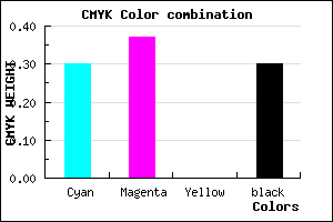 #7D71B3 color CMYK mixer