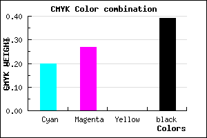 #7D729C color CMYK mixer