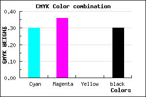 #7D72B2 color CMYK mixer