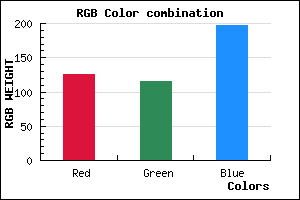 rgb background color #7D73C5 mixer