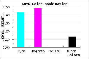 #7D73DD color CMYK mixer