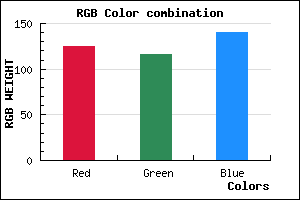 rgb background color #7D748C mixer
