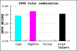 #7D74B0 color CMYK mixer