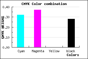 #7D74B8 color CMYK mixer