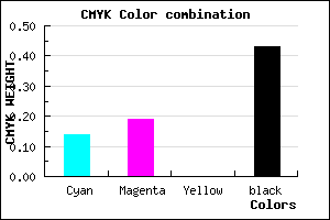 #7D7591 color CMYK mixer