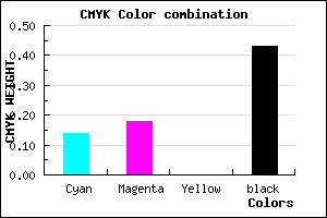 #7D7791 color CMYK mixer