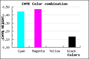 #7D77DF color CMYK mixer