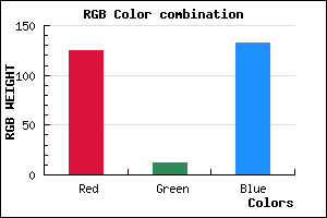 rgb background color #7D0C84 mixer
