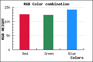 rgb background color #7D7B8D mixer