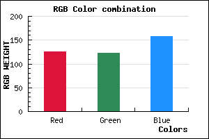 rgb background color #7D7B9D mixer