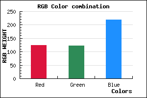 rgb background color #7D7BDB mixer