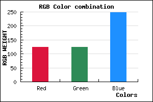 rgb background color #7D7CF8 mixer