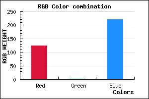 rgb background color #7D02DC mixer