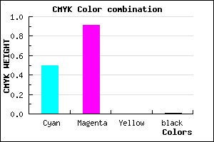 #7D16FC color CMYK mixer