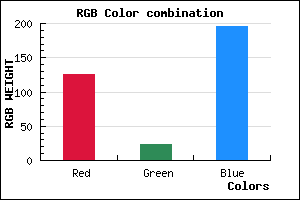 rgb background color #7D18C4 mixer