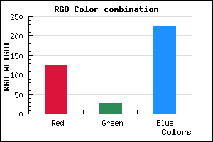 rgb background color #7D1BE1 mixer