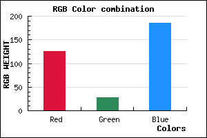 rgb background color #7D1CBA mixer