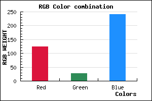rgb background color #7D1CF0 mixer
