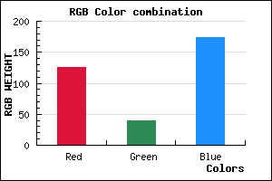 rgb background color #7D28AE mixer