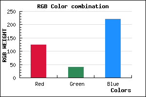 rgb background color #7D28DC mixer