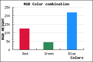 rgb background color #7D2BDB mixer