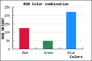 rgb background color #7D30DC mixer