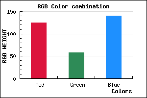 rgb background color #7D3A8C mixer
