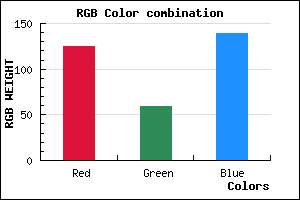 rgb background color #7D3B8B mixer