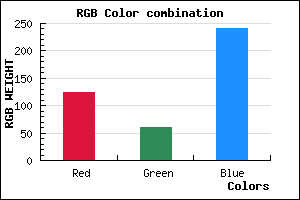 rgb background color #7D3CF0 mixer