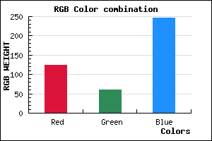 rgb background color #7D3CF6 mixer