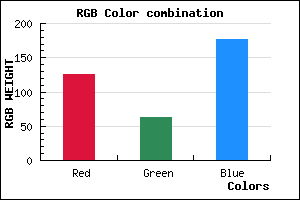 rgb background color #7D3FB1 mixer