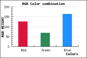 rgb background color #7D45A3 mixer