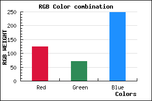 rgb background color #7D48F8 mixer