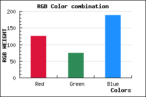 rgb background color #7D4ABC mixer