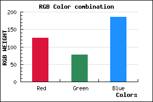 rgb background color #7D4DB9 mixer