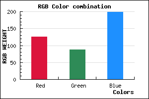 rgb background color #7D58C6 mixer