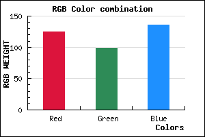 rgb background color #7D6288 mixer