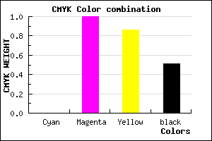 #7E0012 color CMYK mixer