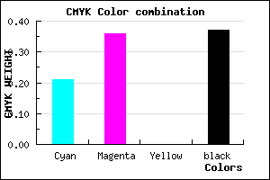 #7E66A0 color CMYK mixer