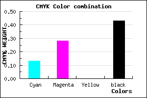 #7E6991 color CMYK mixer