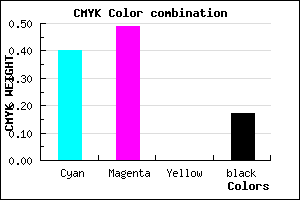 #7E6BD3 color CMYK mixer