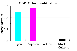 #7E6CF8 color CMYK mixer