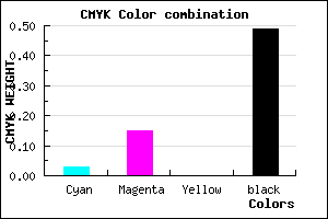 #7E6E82 color CMYK mixer
