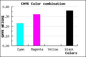 #7E70A4 color CMYK mixer