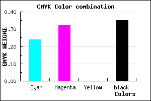 #7E70A5 color CMYK mixer