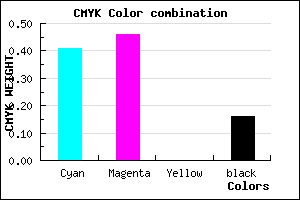 #7E74D6 color CMYK mixer