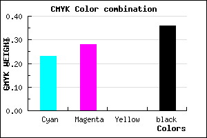 #7E75A3 color CMYK mixer